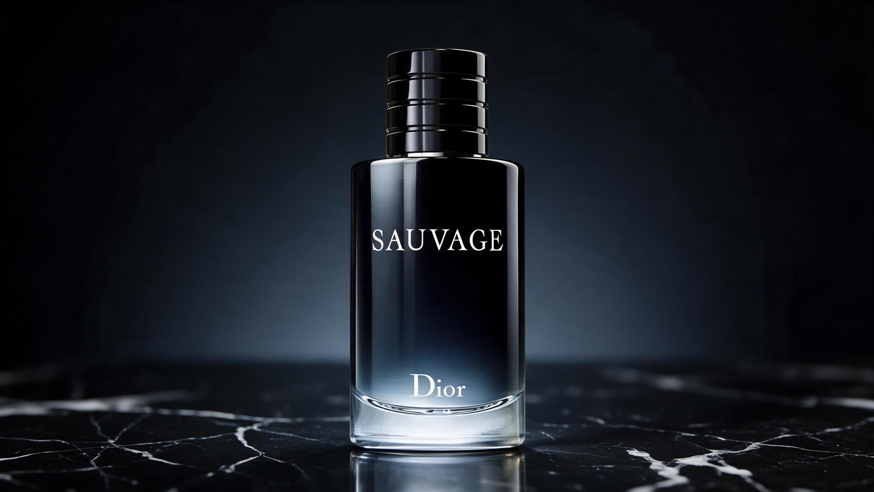 elegant product photography of a dark amber men's fragrance bottle labeled with an elixir-style design standing on 